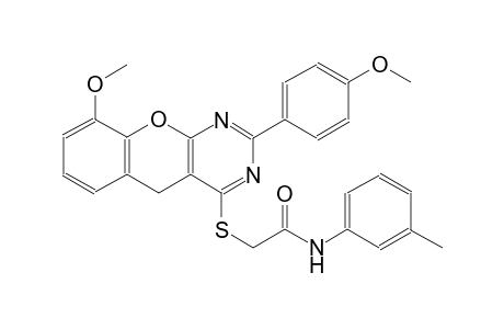 acetamide, 2-[[9-methoxy-2-(4-methoxyphenyl)-5H-[1]benzopyrano[2,3-d]pyrimidin-4-yl]thio]-N-(3-methylphenyl)-
