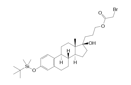 2-Bromoacetic acid 3-[(8R,9S,13S,14S,17R)-3-[tert-butyl(dimethyl)silyl]oxy-17-hydroxy-13-methyl-7,8,9,11,12,14,15,16-octahydro-6H-cyclopenta[a]phenanthren-17-yl]propyl ester