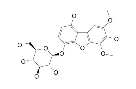 FORTUNEANOSIDE-J;2,4-DIMETHOXY-3,9-DIHYDROXY-DIBENZOFURAN-6-O-BETA-D-GLUCOPYRANOSIDE