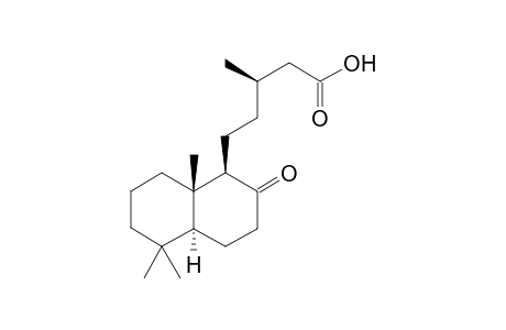 17-nor-8-oxo-13.beta.-labdan-15-oic acid