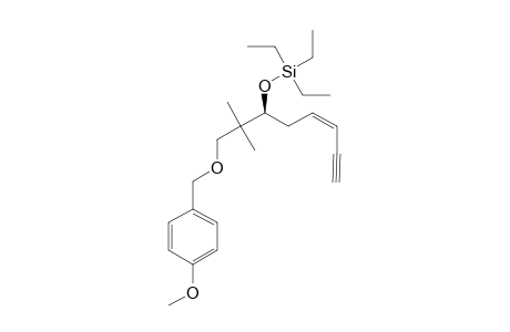triethyl-[(Z,1S)-1-[2-(4-methoxybenzyl)oxy-1,1-dimethyl-ethyl]hex-3-en-5-ynoxy]silane
