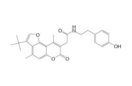7H-furo[2,3-f][1]benzopyran-8-acetamide, 3-(1,1-dimethylethyl)-N-[2-(4-hydroxyphenyl)ethyl]-4,9-dimethyl-7-oxo-