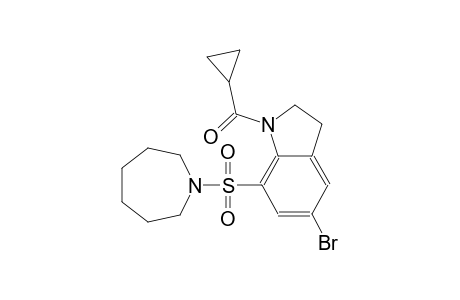 1H-indole, 5-bromo-1-(cyclopropylcarbonyl)-7-[(hexahydro-1H-azepin-1-yl)sulfonyl]-2,3-dihydro-