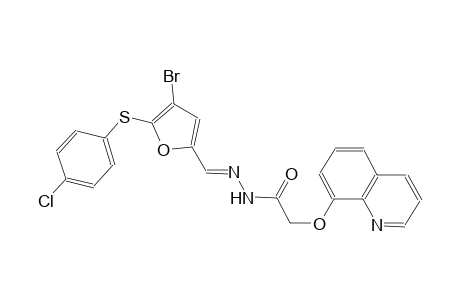 N'-((E)-{4-bromo-5-[(4-chlorophenyl)sulfanyl]-2-furyl}methylidene)-2-(8-quinolinyloxy)acetohydrazide