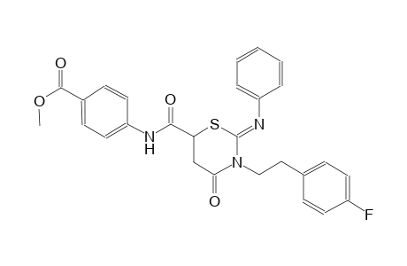 methyl 4-({[(2Z)-3-[2-(4-fluorophenyl)ethyl]-4-oxo-2-(phenylimino)tetrahydro-2H-1,3-thiazin-6-yl]carbonyl}amino)benzoate
