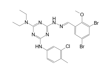 benzaldehyde, 3,5-dibromo-2-methoxy-, [4-[(3-chloro-4-methylphenyl)amino]-6-(diethylamino)-1,3,5-triazin-2-yl]hydrazone