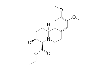 ETHYL-(9,10-DIMETHOXY-3-BETA-HYDROXY-1,2,4,6,7,11B-ALPHA-HEXAHYDRO-3H-BENZO-[A]-QUINOLIZIN-4-BETA-YL)-CARBOXYLATE