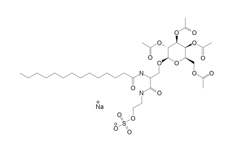 3-O-(2,3,4,6-TETRA-O-ACETYL-BETA-D-GALACTOPYRANOSYL)-N-(TETRADECANOYL)-L-SERINE-2-SULFOXYETHANAMIDE-SODIUM-SALT