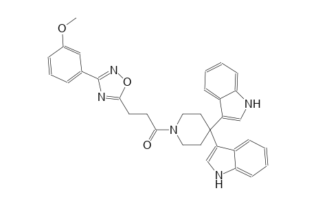 1H-indole, 3-[4-(1H-indol-3-yl)-1-[3-[3-(3-methoxyphenyl)-1,2,4-oxadiazol-5-yl]-1-oxopropyl]-4-piperidinyl]-