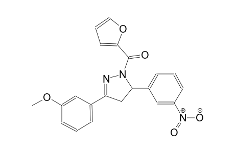 1H-pyrazole, 1-(2-furanylcarbonyl)-4,5-dihydro-3-(3-methoxyphenyl)-5-(3-nitrophenyl)-