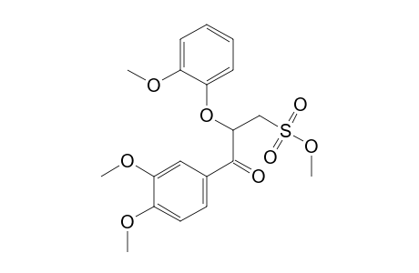 Benzenepropanesulfonic acid, 3,4-dimethoxy-.beta.-(2-methoxyphenoxy)-.gamma.-oxo-, methyl ester