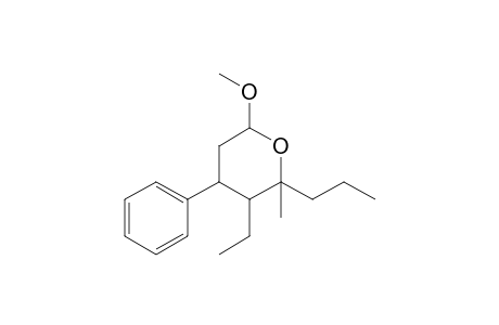 2-Methoxy-5-ethyl-6-methyl-4-phenyl-6-propyltetrahydropyran