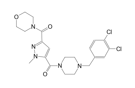 4-[(5-{[4-(3,4-dichlorobenzyl)-1-piperazinyl]carbonyl}-1-methyl-1H-pyrazol-3-yl)carbonyl]morpholine