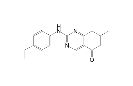 2-(4-ethylanilino)-7-methyl-7,8-dihydro-5(6H)-quinazolinone