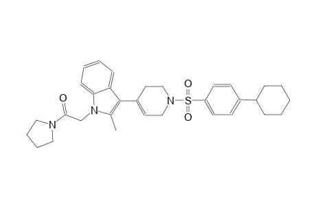 1H-indole, 3-[1-[(4-cyclohexylphenyl)sulfonyl]-1,2,3,6-tetrahydro-4-pyridinyl]-2-methyl-1-[2-oxo-2-(1-pyrrolidinyl)ethyl]-