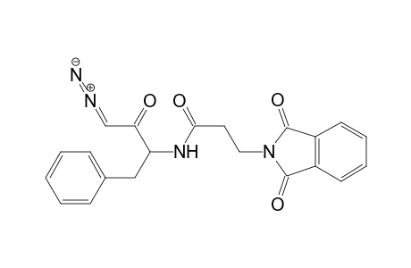 1,3-Dioxo-N-(2-((1-diazomethylcarbonyl-2-phenyl-ethyl)-carbamoyl)-ethyl)-isoindole