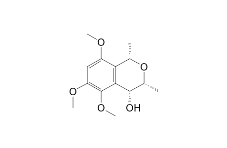 rel-(1S,3R,4R)-4-Hydroxy-5,6,8-trimethoxy-1,3-dimethyl-2-benzopyran