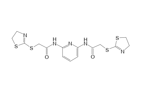 2-(2-Thiazolin-2-ylthio)-N-[6-[[2-(2-thiazolin-2-ylthio)acetyl]amino]-2-pyridyl]acetamide