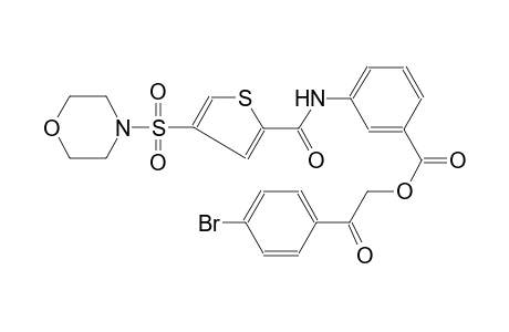 benzoic acid, 3-[[[4-(4-morpholinylsulfonyl)-2-thienyl]carbonyl]amino]-, 2-(4-bromophenyl)-2-oxoethyl ester