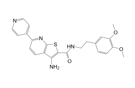 thieno[2,3-b]pyridine-2-carboxamide, 3-amino-N-[2-(3,4-dimethoxyphenyl)ethyl]-6-(4-pyridinyl)-