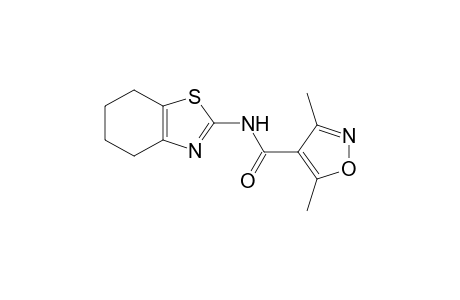 3,5-dimethyl-N-(4,5,6,7-tetrahydro-2-benzothiazolyl)-4-isoxazolecarboxamide