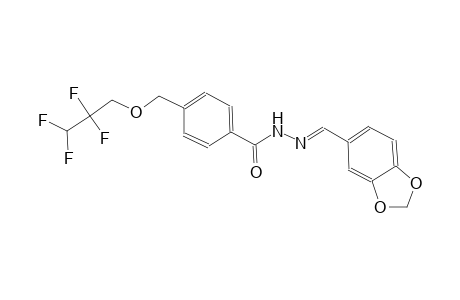 N'-[(E)-1,3-benzodioxol-5-ylmethylidene]-4-[(2,2,3,3-tetrafluoropropoxy)methyl]benzohydrazide