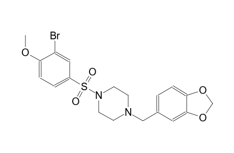 1-(1,3-benzodioxol-5-ylmethyl)-4-[(3-bromo-4-methoxyphenyl)sulfonyl]piperazine