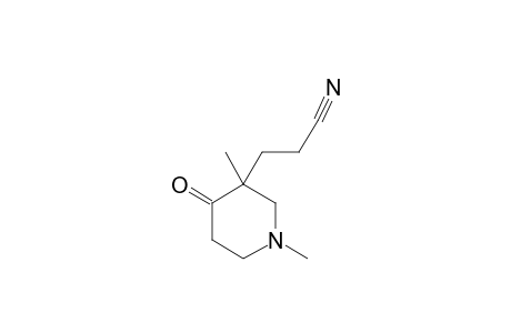 1,3-DIMETHYL-3-(2-CYANOETHYL)-PIPERIDIN-4-ONE