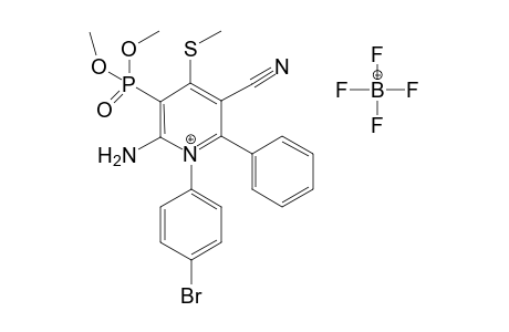 2-Amino-5-cyano-6-phenyl-4-methylsulfanyl-1-(4-bromophenyl)pyridinium 3-ylphenylphosphinic acid dimethyl ester tetrafluoroborate