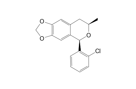 (5R,7R)-5-(2-CHLOROPHENYL)-7-METHYL-7,8-DIHYDRO-5H-[1,3]-DIOXOLO-[4,5-G]-ISOCHROMENE