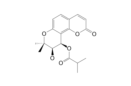 Isobutyric acid (9R,10R)-9-hydroxy-8,8-dimethyl-9,10-dihydro-2H,8H-benzo[1,2-b:3,4-b']dipyran-2-one-10-yl ester