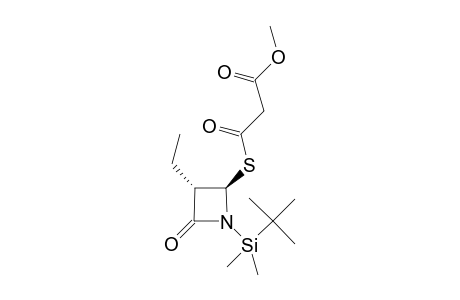 Methyl 3-({(2R,3S)-1-[1-(tert-butyl)-1,1-dimethylsilyl]-3-ethyl-4-oxo-2-azetanyl]sulfanyl}-3-oxopropanoate