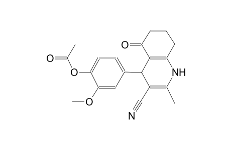 4-(3-cyano-2-methyl-5-oxo-1,4,5,6,7,8-hexahydro-4-quinolinyl)-2-methoxyphenyl acetate