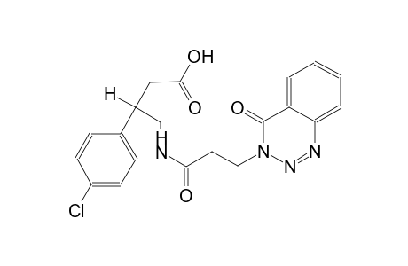 benzenepropanoic acid, 4-chloro-beta-[[[1-oxo-3-(4-oxo-1,2,3-benzotriazin-3(4H)-yl)propyl]amino]methyl]-, (beta~1~R)-
