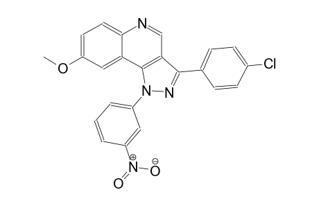 1H-pyrazolo[4,3-c]quinoline, 3-(4-chlorophenyl)-8-methoxy-1-(3-nitrophenyl)-