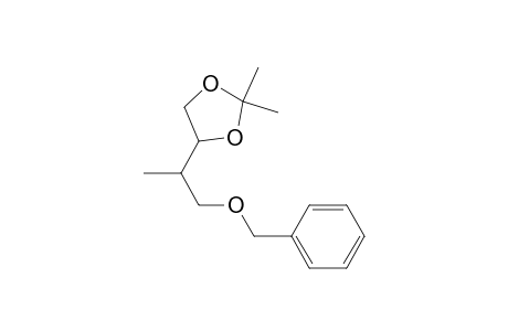 (2'RS,4SR)-2'-(2,2-Dimethyl-1,3-dioxacyclopent-4-yl)-1'-propyl benzyl ether