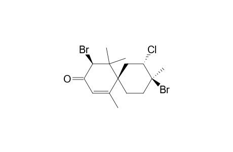 (4S,6S,8S,9S)-4,9-Dibromo-8-chloro-1,5,5,9-tetramethylspiro[5.5]undec-1-en-3-one