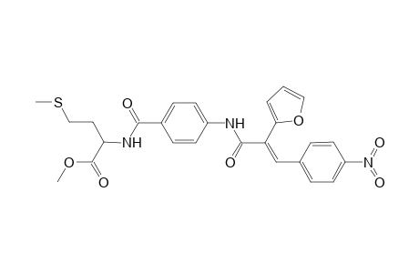 N-{4'-[3"-(5"'-(p-Nitrophenyl)-2"'-furyl]-acryloylamino]benzoyl}-methionine - Methyl Ester
