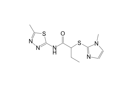 2-[(1-methyl-1H-imidazol-2-yl)sulfanyl]-N-(5-methyl-1,3,4-thiadiazol-2-yl)butanamide