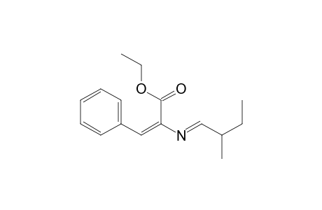 2-Propenoic acid, 2-[(2-methylbutylidene)amino]-3-phenyl-, ethyl ester