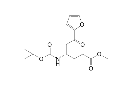 (4S)-4-(tert-butoxycarbonylamino)-6-(2-furyl)-6-keto-hexanoic acid methyl ester
