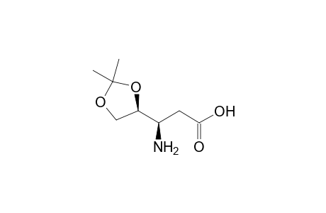 (3R,4'S)-3-Amino-3-(2',2'-dimethyl-1,3'-dioxolan-4'-yl)propanoic acid