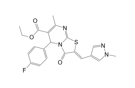 ethyl (2Z)-5-(4-fluorophenyl)-7-methyl-2-[(1-methyl-1H-pyrazol-4-yl)methylene]-3-oxo-2,3-dihydro-5H-[1,3]thiazolo[3,2-a]pyrimidine-6-carboxylate