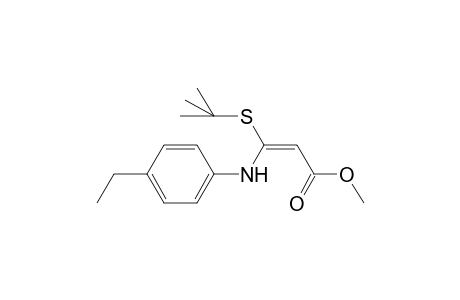 3-tert-Butylsulfanyl-3-(4-ethyl-phenylamino)-acrylic acid methyl ester