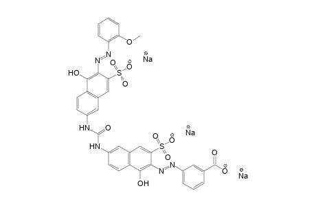 Benzoic acid, 3-[[1-hydroxy-6-[[[[5-hydroxy-6-[(2-methylphenyl)azo]-7-sulfo-2-naphthalenyl]amino]carbonyl]amino]-3-[(2-methyl-4-sulfophenyl)azo]-, trisodium salt