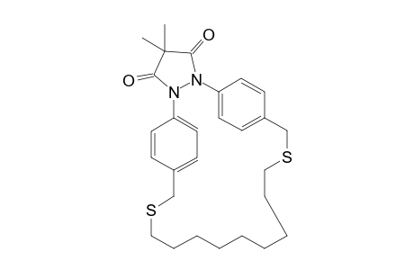 5,8:22,25-Dietheno-1H,9H,11H,21H-pyrazolo[1,2-g][1,14,7,8]dithiadiazacyclotricosine-1,3(2H)-dione, 12,13,14,15,16,17,18,19-octahydro-2,2-dimethyl-