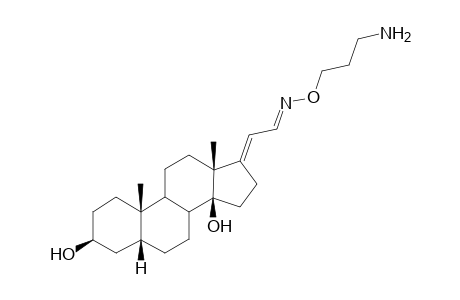 (17E)-21-[(EZ)-(3-Aminopropoxy)imino]-5.beta.-pregn-17-ene-3.beta.,14.beta.-diol