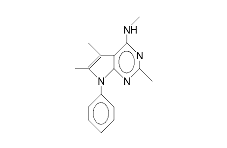 7-Phenyl-N,2,5,6-tetramethyl-7H-pyrrolo(2,3-D)pyrimidin-4-amine