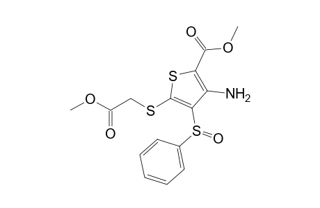 Methyl 3-amino-5-[(methoxycarbonyl)methylthio]-4-(phenylsulfinyl)-2-thiophenecarboxylate