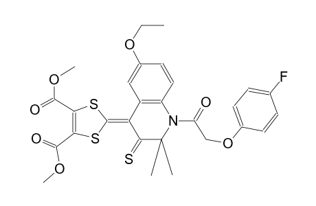 1,3-dithiole-4,5-dicarboxylic acid, 2-(6-ethoxy-1-[(4-fluorophenoxy)acetyl]-2,3-dihydro-2,2-dimethyl-3-thioxo-4(1H)-quinolinylidene)-,
